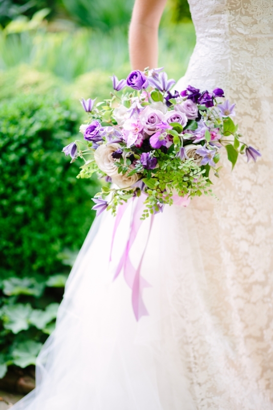 Picture Of romantic purple and green garden wedding inspiration  11