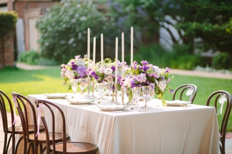 Picture Of romantic purple and green garden wedding inspiration  5