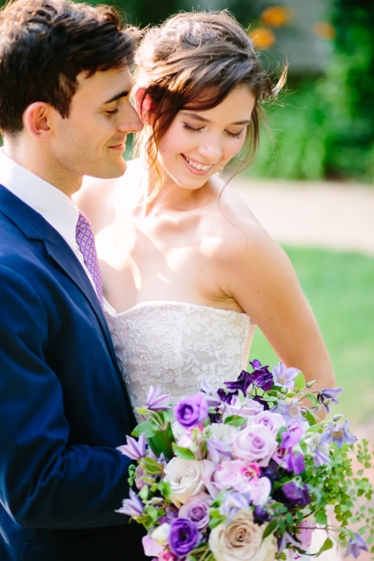 Picture Of romantic purple and green garden wedding inspiration  8