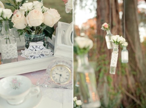 Romantic Vintage Wedding Inspiration With Clocks Decor