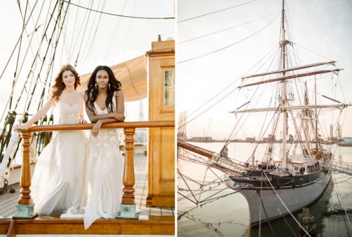 Romantic Wedding Shoot On A Historic Ship