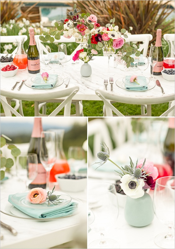 Romantic wine country wedding inspiration with pops of pink  5