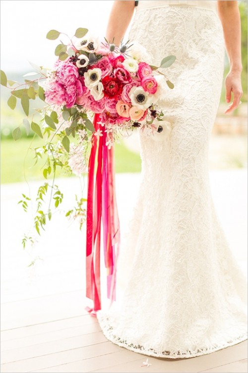 Romantic Wine Country Wedding Inspiration With Pops Of Pink