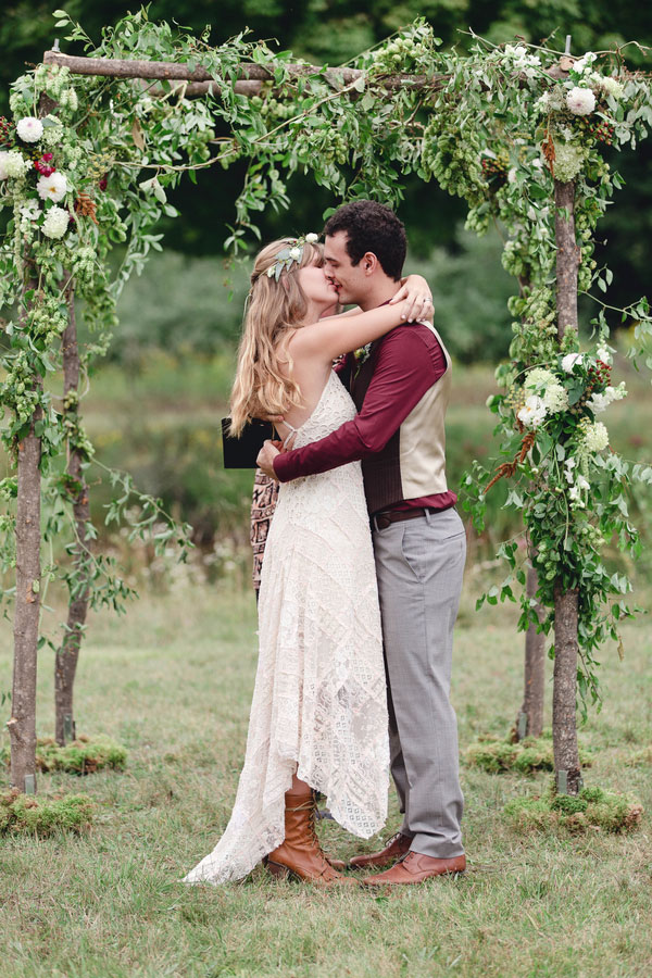 Picture Of Rustic Boho Chic Wedding With Wild Flowers