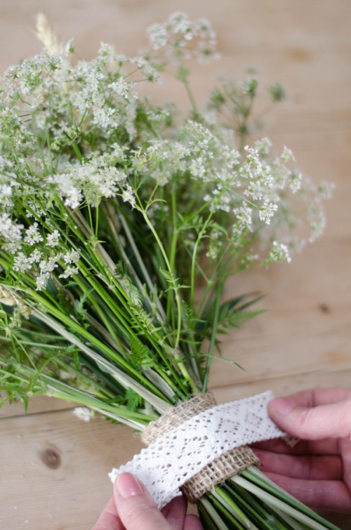 Rustic Diy Foraged Bouquet With Wheat