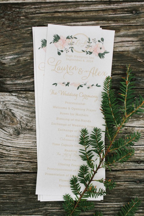 Rustic Mountain Wedding With Peach Touches