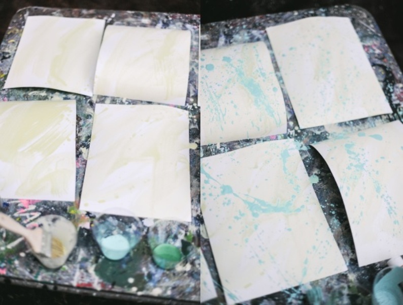 Simple And Creative Splatter Paint Notecards