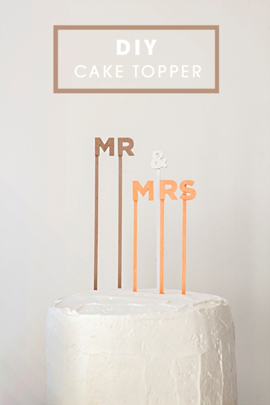 Simple And Cute Diy Custom Wedding Cake Topper Sayings