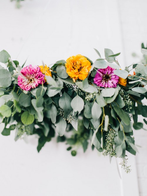 Simple Yet Lovely DIY Flower Wedding Chandelier