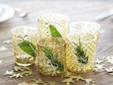 Simple Yet Pretty Diy Herb Tied Votives To Adorn Your Winter Wedding Table