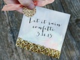 Cute And Shiny DIY Wedding Favor Glitter Confetti Bags