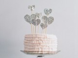 Glitter Heart Cake Topper
