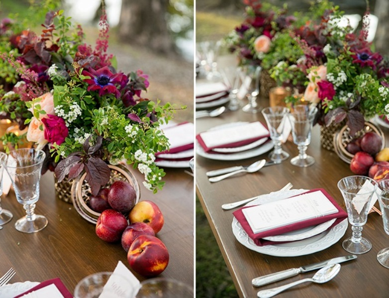 Picture Of stunning berry hued wine country wedding inspiration  10