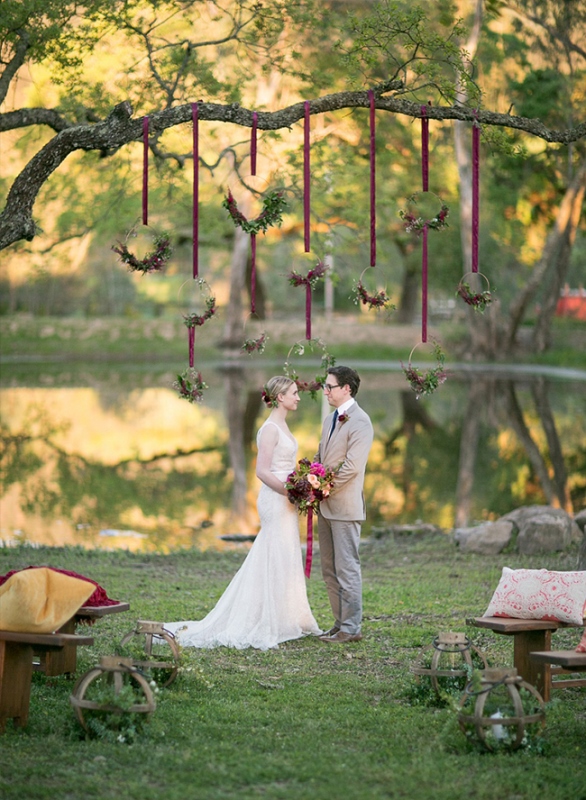 Picture Of stunning berry hued wine country wedding inspiration  12