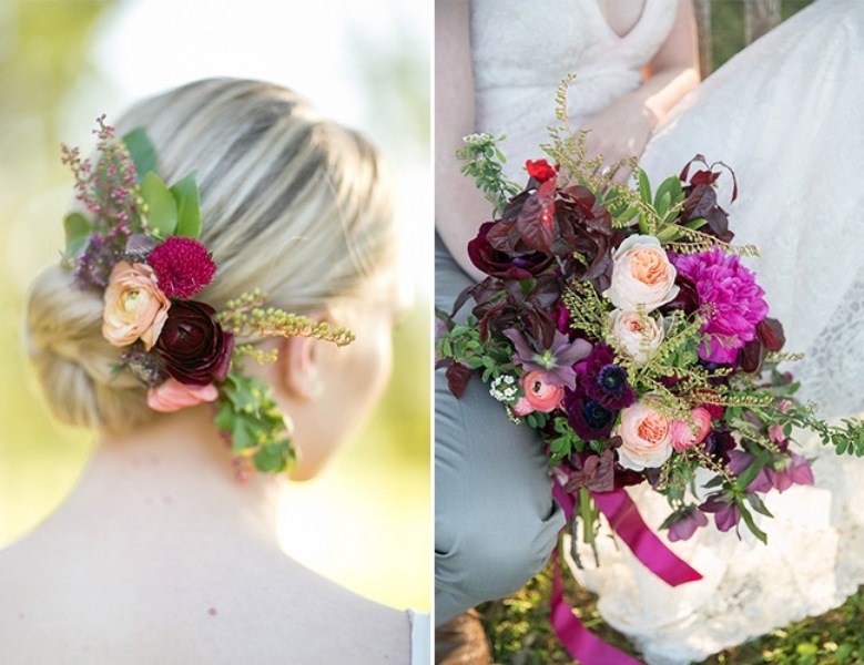 Picture Of stunning berry hued wine country wedding inspiration  8