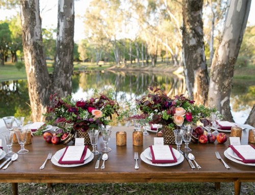 Stunning Berry Hued Wine Country Wedding Inspiration