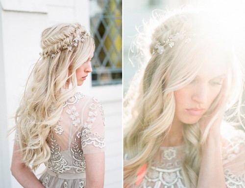 Stunning Bridal Shoot With An Art Deco Gown And DIY Braided Bridal Hairdo