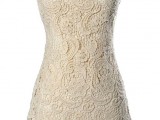 an ivory lace fitting mini dress is a chic and romantic idea to rock, it’s always on trend