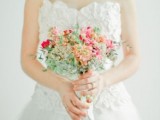 a tender pastel yellow, pink, fuchsia and white blooms, very small, relaxed for a cute Valentine’s Day look