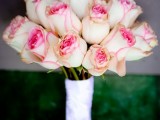 beautiful and tender light pink roses like these ones will be a nice idea for a romantic Valentine’s Day wedding