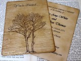 fall wedding invitations imitating real wood or plywood are very unusual and cool