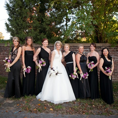 Stylish Black Bridesmaids Dresses