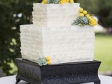 a simple square wedding cake design