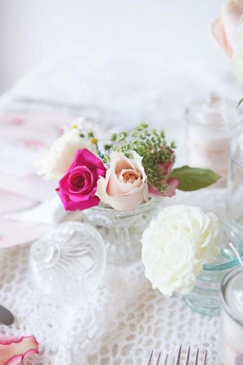 Sweet And Romantic Pastel Vintage Wedding Table Setting