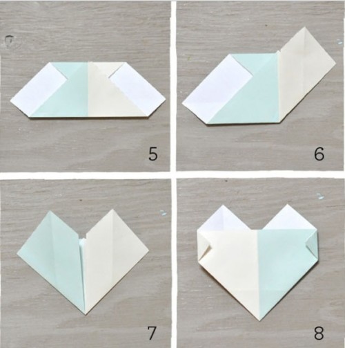 Sweet And Simple Diy Origami Heart Escort Cards