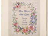 a creative vintage wedding invitation with all embroidered everything is a beautiful idea, great for those who love embroidery and are going for a vintage wedding