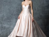 a stunning blush wedding dress