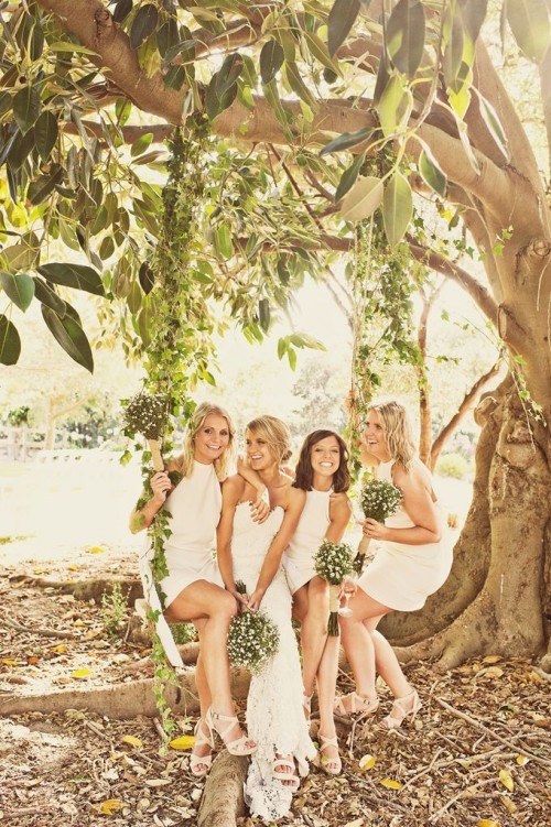 The Hottest 2015 Wedding Trend: 32 White Bridesmaids’ Dresses