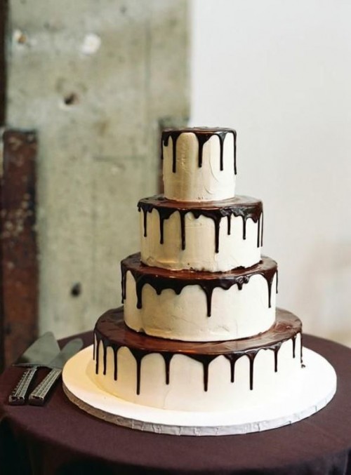 The Hottest Wedding Trend: 17 Sweet And Fun Color Drip Wedding Cakes