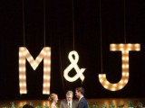 large marquee monograms are a nice decoration for a wedding ceremony space or any other part of your venue