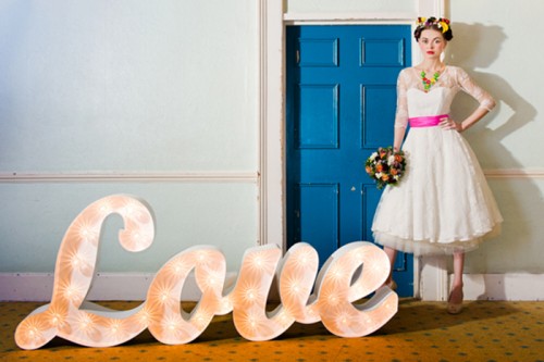 The Latest Wedding Trend Vintage Marquee Letters