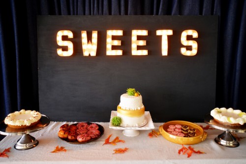 SWEETS marque letters are amazing to style a wedding dessert table, you may get such letters for every wedding station with food or drinks