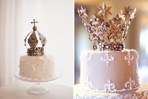 The Newest Wedding Trend Crown Cake Toppers