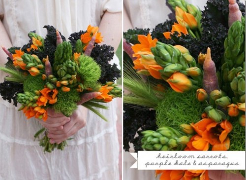 The Newest Wedding Trend Vegetable Bouquets