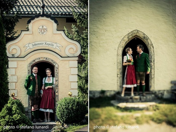Picture Of traditional austrian wedding in the 13th century church  12