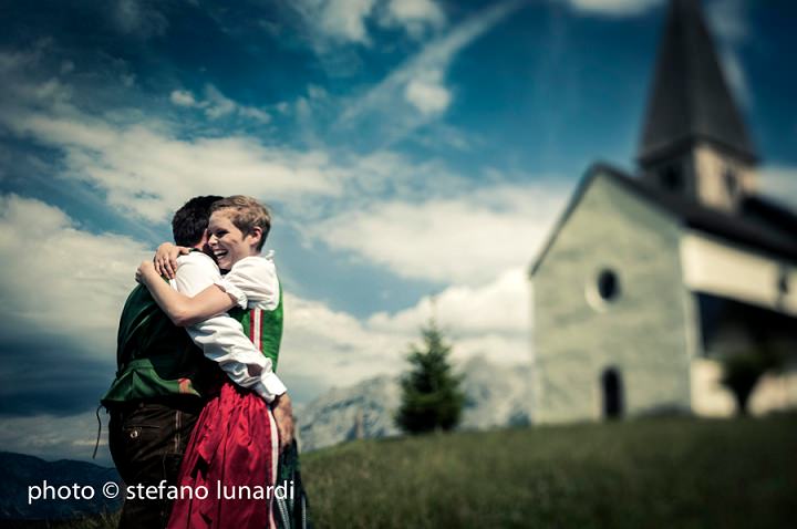 Picture Of traditional austrian wedding in the 13th century church  13