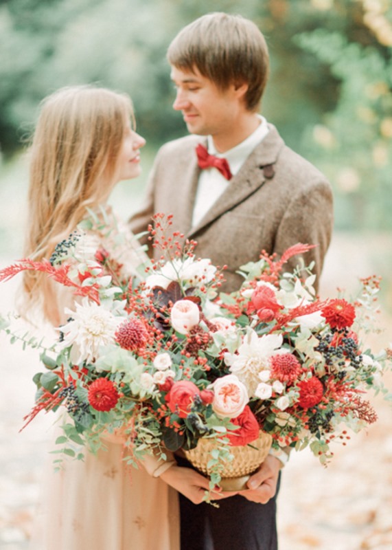 Picture Of trendy marsala fall wedding inspiration  10