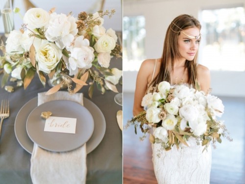 Ultra Modern Wedding Inspiration With Gray And Gold