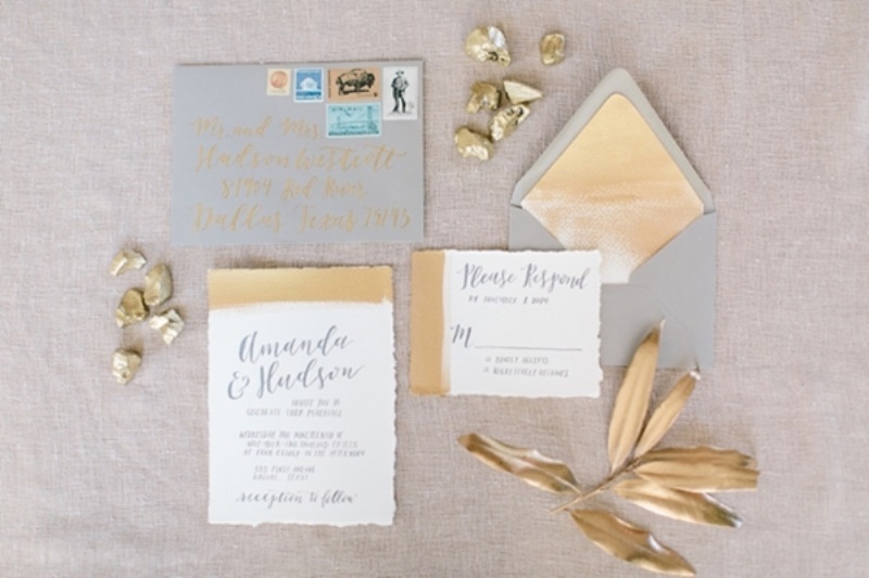 Ultra modern wedding inspiration with grey and gold  2
