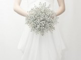 a rhinestone winter wedding bouquet that seems to be a bouquet of sparkling frost is a gorgeous idea for a winter wedding