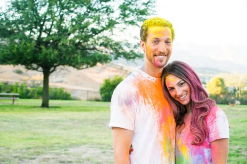 Very Colorful And Fun Engagement Photo Session