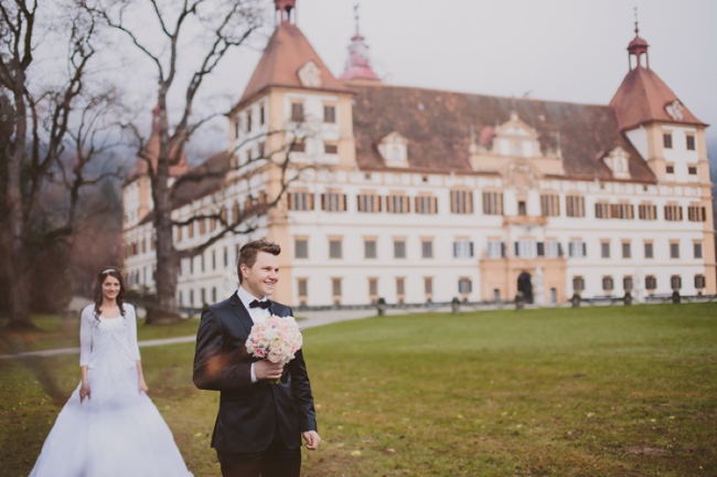 Vintage Blush Pink And White Castle Wedding In Austria