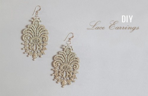Vintage Inspired Diy Lace Earrings