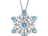a silver and blue rhinestone snowflake pendant is a gorgeous idea for a winter bride, it will give a lovely touch to your winter bridal look