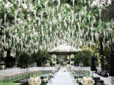 hanging blooms make any ceremony space gorgeous