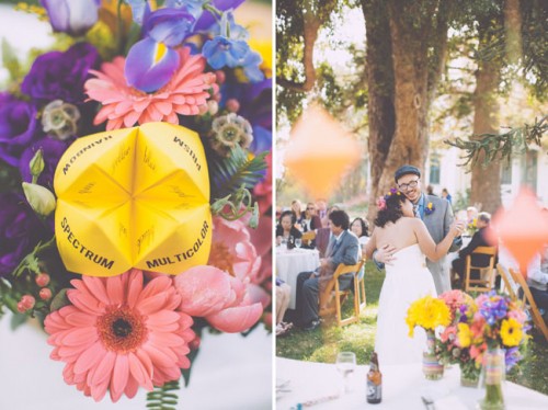 Whimsical And Cheerful Rainbow Inspired Wedding